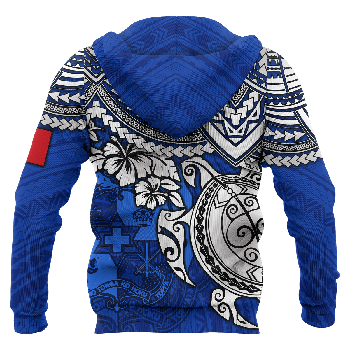 Tonga Polynesian Hoodie Blue Turtle - Polynesian Pride