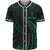 Niue Polynesian Custom Personalised Baseball Shirt - Green Tribal Wave Unisex Green - Polynesian Pride