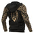 Guam Polynesian Hoodie Gold Heart Shield - Polynesian Pride