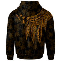 Kosrae Custom Hoodie Polynesian Wings (Golden) - Polynesian Pride