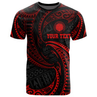 Northern Mariana Islands Polynesian Custom T Shirt Red Tribal Wave Unisex Red - Polynesian Pride