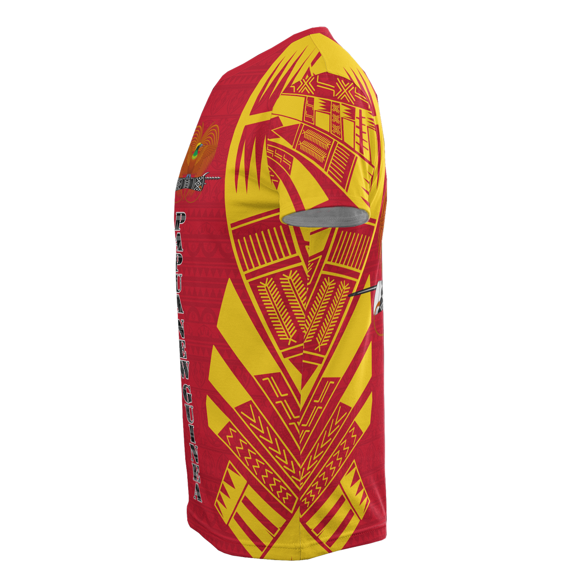 Papua New Guinea T Shirt Papua New Guinea Coat Of Arms Polynesian Tattoo Red Style - Polynesian Pride