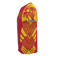 Papua New Guinea T Shirt Papua New Guinea Coat Of Arms Polynesian Tattoo Red Style - Polynesian Pride