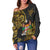 Fiji Women's Off Shoulder Sweaters - Abstract Style - Polynesian Pride