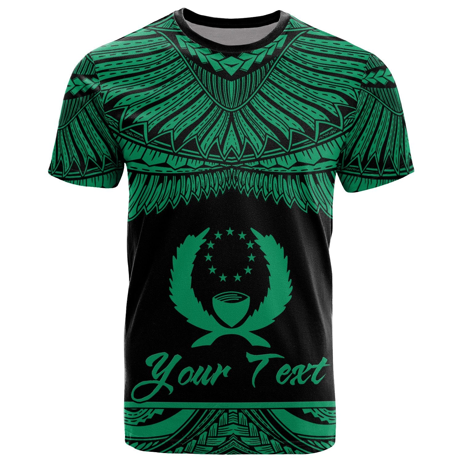 Pohnpei Polynesian Custom T Shirt Pohnpei Pride Green Version Unisex Green - Polynesian Pride