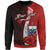 Samoa Polynesian Custom Personalised Sweater - Coat Of Arm With Hibiscus Unisex Red - Polynesian Pride