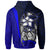 Polynesian Hawaii Custom Hoodie Blue Turtle with Hook - Polynesian Pride