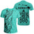 Turtle Polynesian Map T Shirt Turquoise Unisex Turquoise - Polynesian Pride