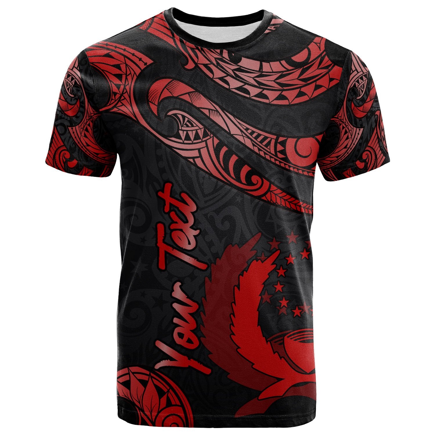 Pohnpei Micronesia Custom T Shirt Poly Tattoo Red Version Unisex Red - Polynesian Pride