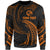 Tonga Polynesian Custom Personalised Sweater - Orange Tribal Wave Unisex Orange - Polynesian Pride