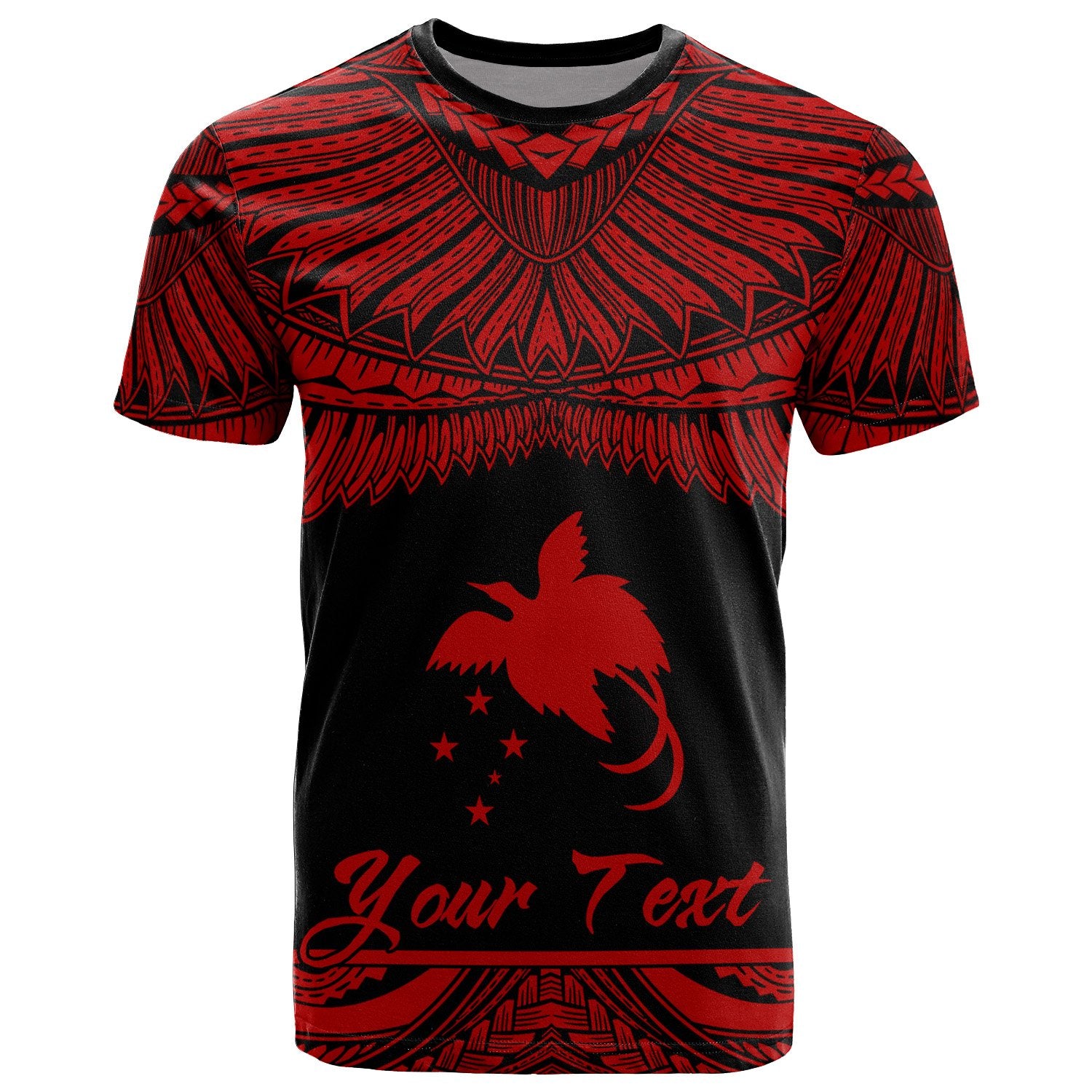 Papua New Guinea Polynesian Custom T Shirt Papua New Guinea Pride Red Version Unisex Red - Polynesian Pride