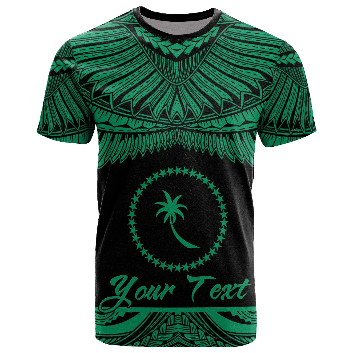 Chuuk Polynesian Custom T Shirt Chuuk Pride Green Version Unisex Green - Polynesian Pride