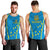 Tuvalu Men Tank Top - Tribal Pattern - LT12 Blue - Polynesian Pride