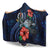 Vanuatu Polynesian Hooded Blanket - Blue Turtle Hibiscus - Polynesian Pride