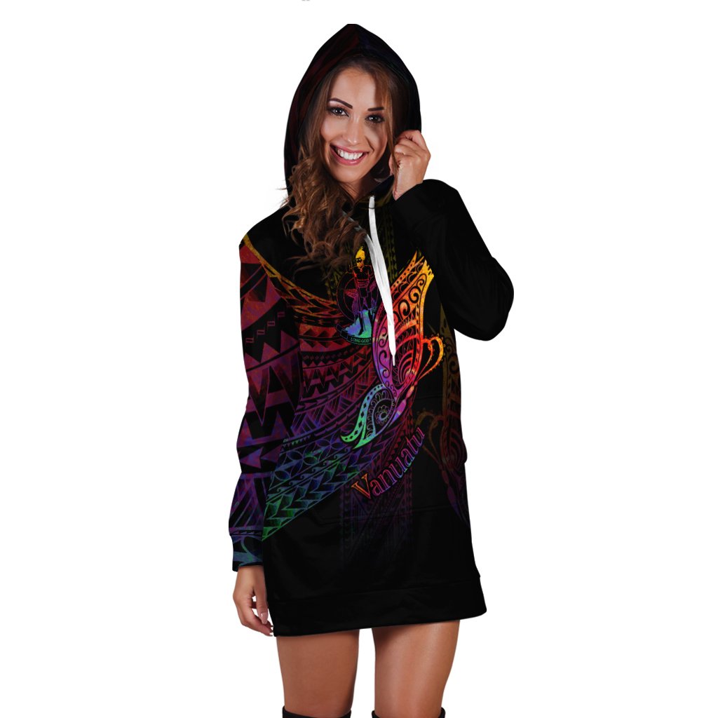 Vanuatu Hoodie Dress - Butterfly Polynesian Style - Polynesian Pride