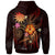 Nauru Polynesian Custom Zip up Hoodie Legend of Nauru (Red) - Polynesian Pride