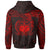 Samoa Polynesian Hoodie Red Black Heart Shield - Polynesian Pride