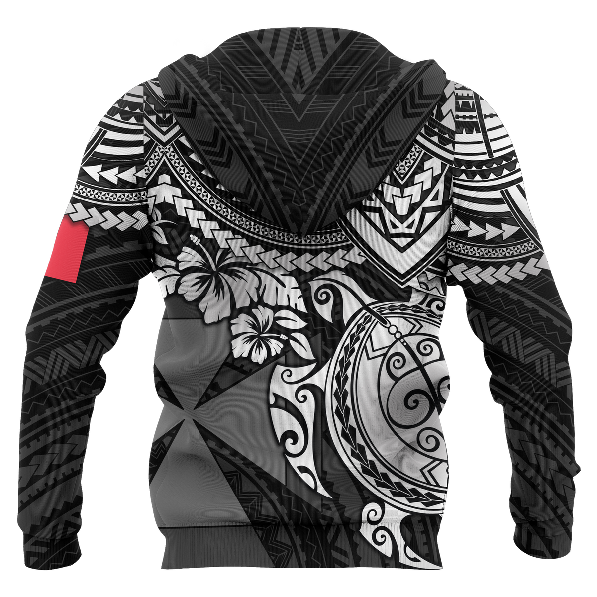 Wallis and Futuna Polynesian Hoodie (Zip up) White Turtle - Polynesian Pride