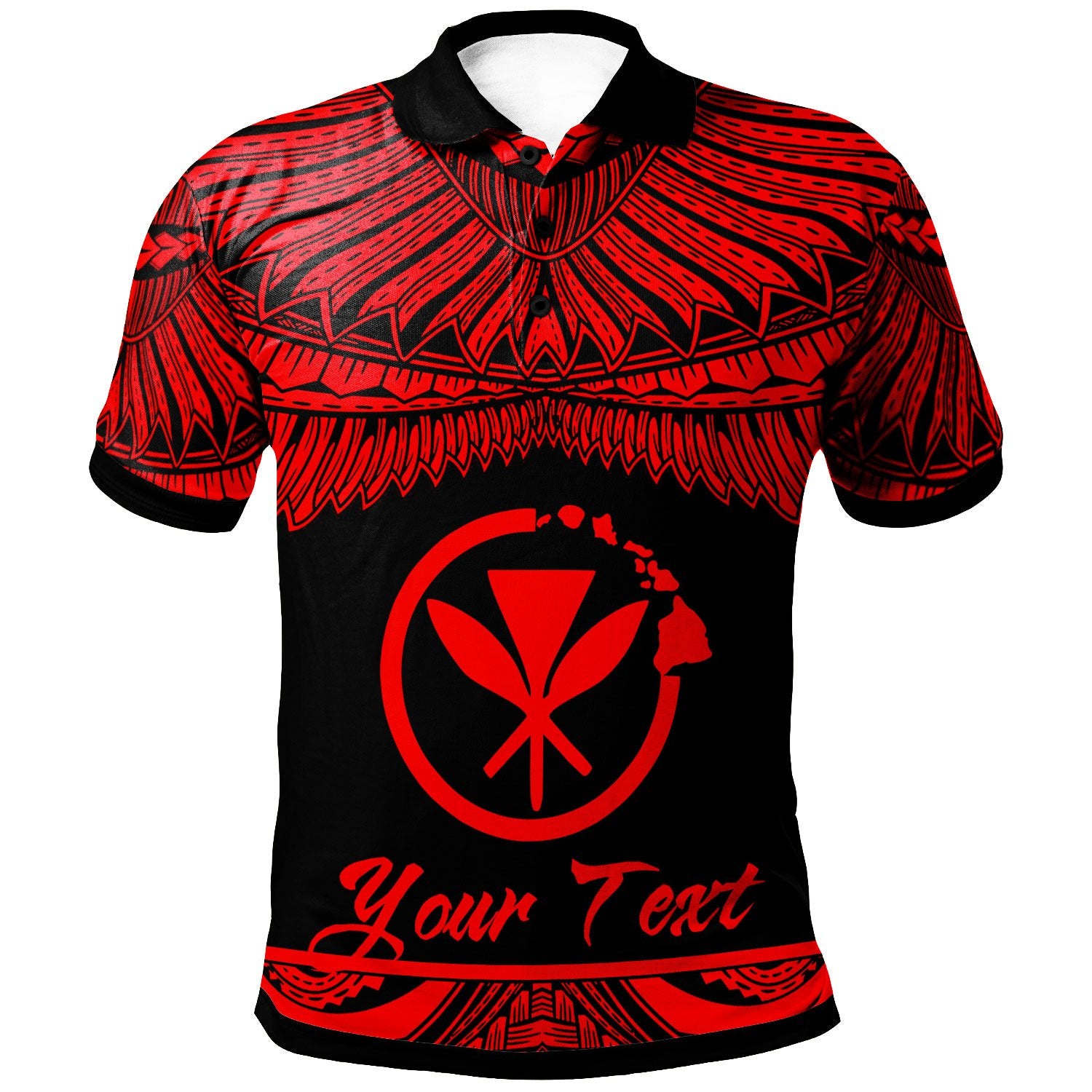 Hawaii Polynesian Custom Polo Shirt Hawaii Pride Red Version Unisex Red - Polynesian Pride