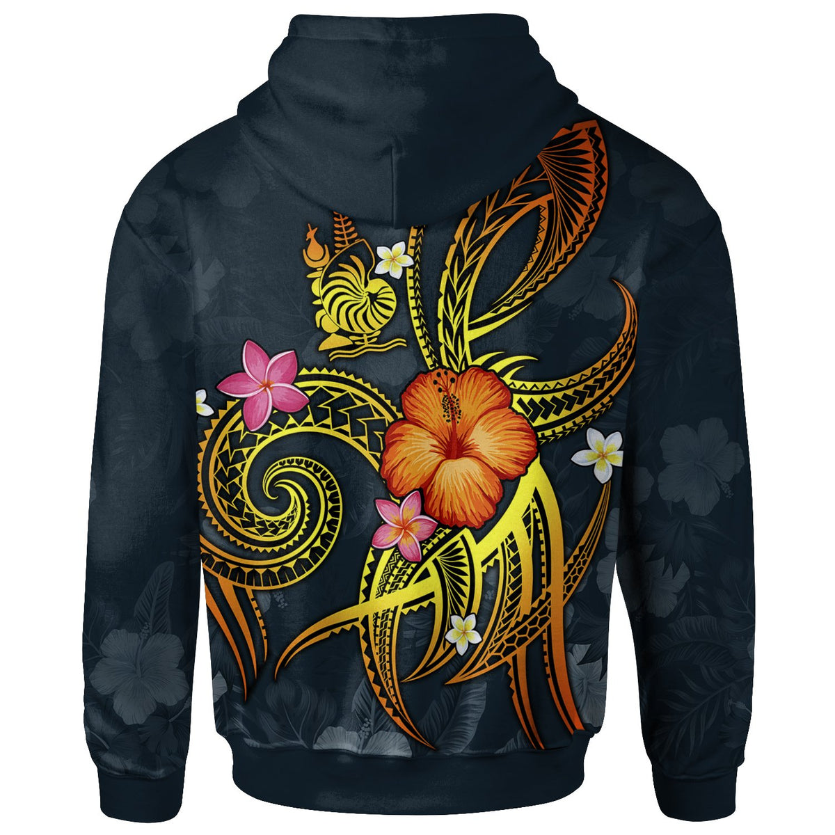 New Caledonia Polynesian Custom Hoodie Legend of New Caledonia (Blue) - Polynesian Pride