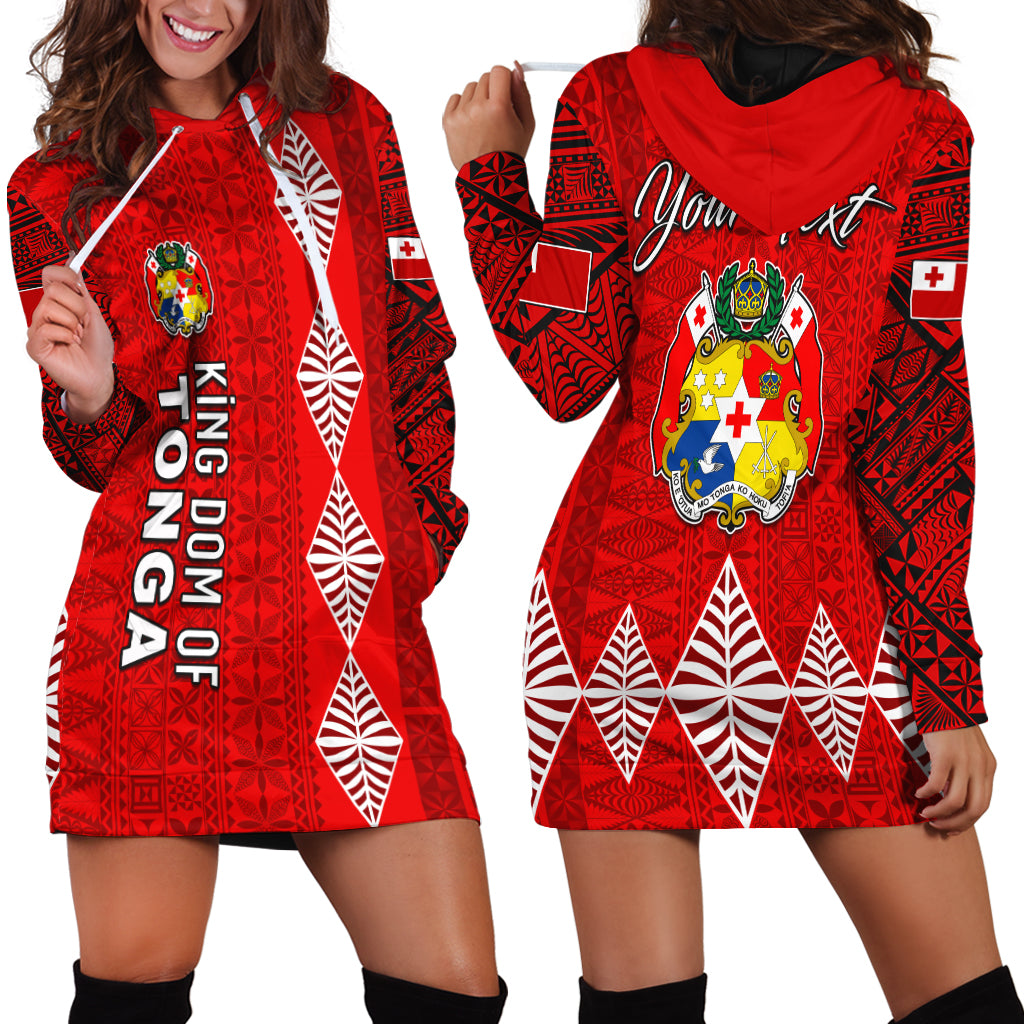 (Custom Personalised) Kingdom of Tonga Hoodie Dress 2021 Tonga National Day LT13 Red - Polynesian Pride