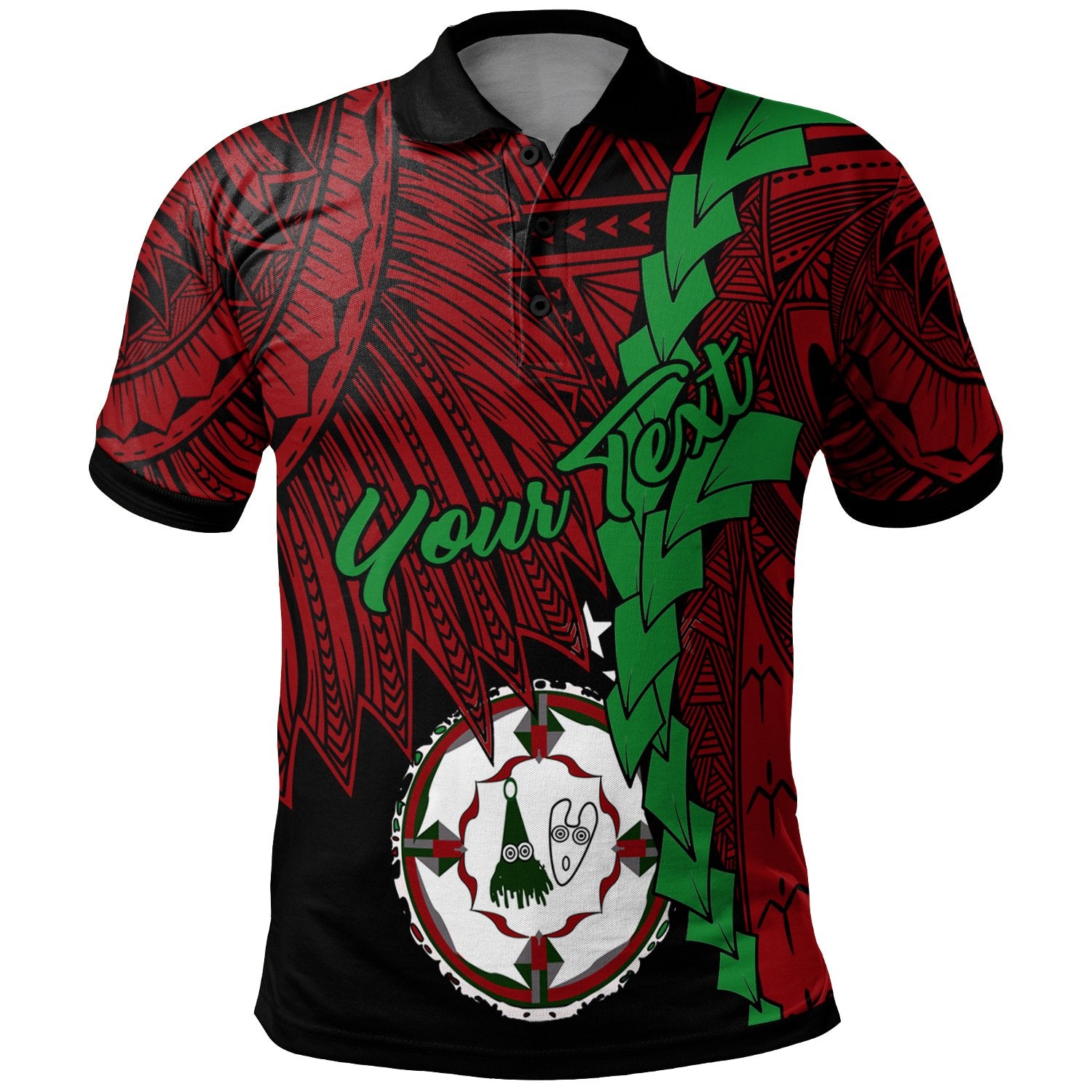 Papua New Guinea East New Britain Province Polynesian Custom Polo Shirt Tribal Wave Tattoo Unisex Red - Polynesian Pride