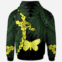 Papua New Guinea Oro Province Polynesian Custom Hoodie Tribal Wave Tattoo - Polynesian Pride