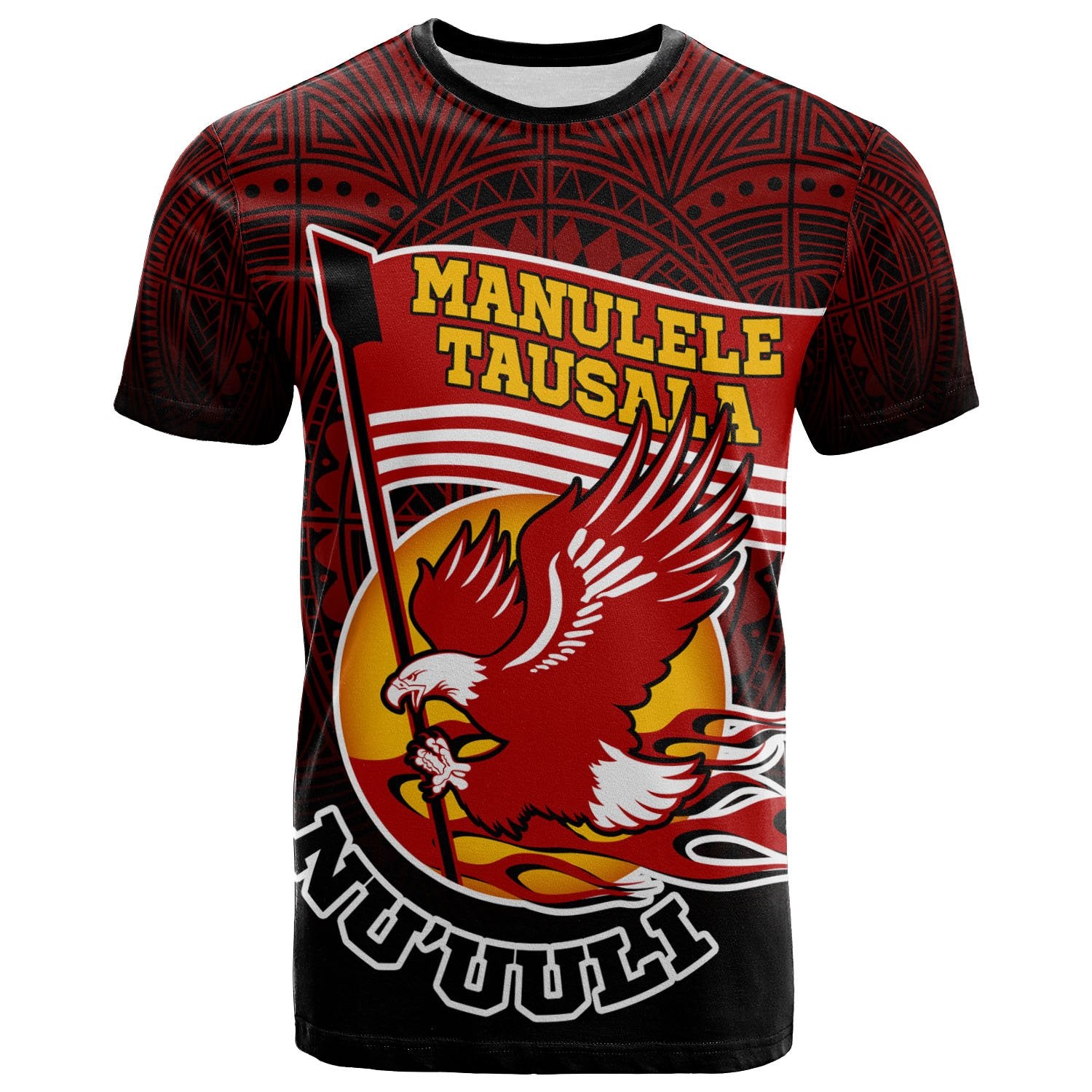 American Samoa T Shirt Manulele Tausala Nuuuli (Ver 2) Unisex Red - Polynesian Pride