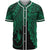 Yap Polynesian Custom Personalised Baseball Shirt - Tribal Wave Tattoo Green Unisex Green - Polynesian Pride