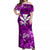 Custom Polynesian Matching Hawaiian Outfits For Couples Hawaiian Map with Kanaka Purple Flowers LT13 - Polynesian Pride