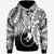 Yap Micronesian Hoodie Tribal Wave Tattoo White Unisex White - Polynesian Pride