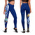 Guam Leggings - Guam Seal Polynesian Patterns Plumeria (Blue) - Polynesian Pride