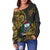 Samoa Women's Off Shoulder Sweaters - Abstract Style - Polynesian Pride