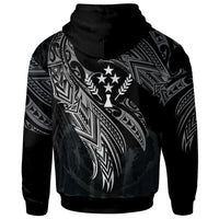 Kosrae Polynesian Zip Hoodie Legend White Version - Polynesian Pride