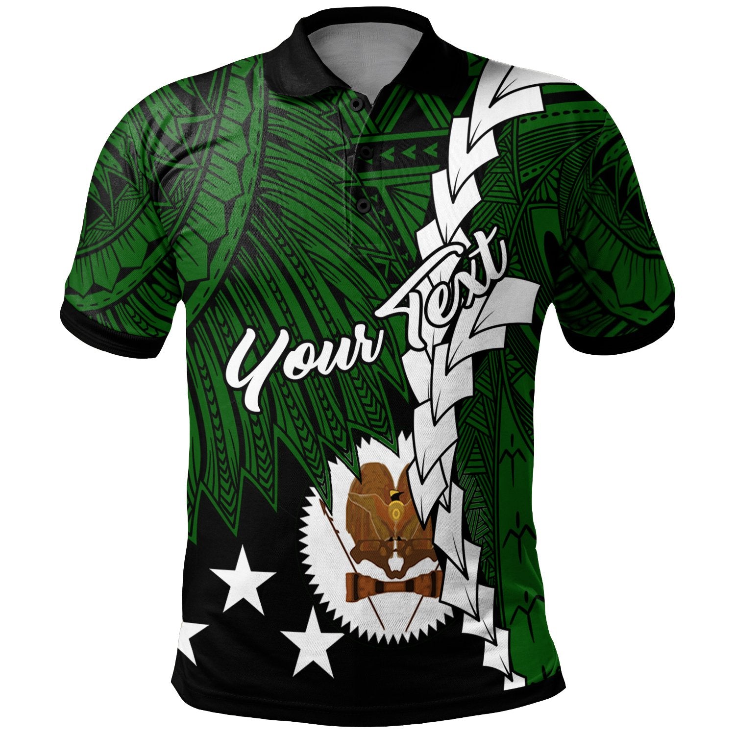 Papua New Guinea Western Highlands Province Polynesian Custom Polo Shirt Tribal Wave Tattoo Unisex Green - Polynesian Pride