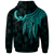 Tonga Zip up Hoodie Polynesian Wings (Turquoise) - Polynesian Pride