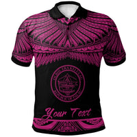 Palau Custom Polo Shirt Polynesian Tattoo Pink Version Unisex Pink - Polynesian Pride