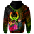 Pohnpei Polynesian Custom Hoodie Hibiscus and Banana Leaves - Polynesian Pride