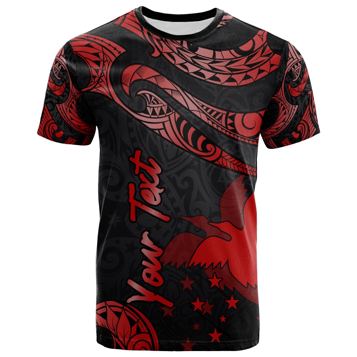 Papua New Guinea Polynesian Custom T Shirt Poly Tattoo Red Version Unisex Red - Polynesian Pride