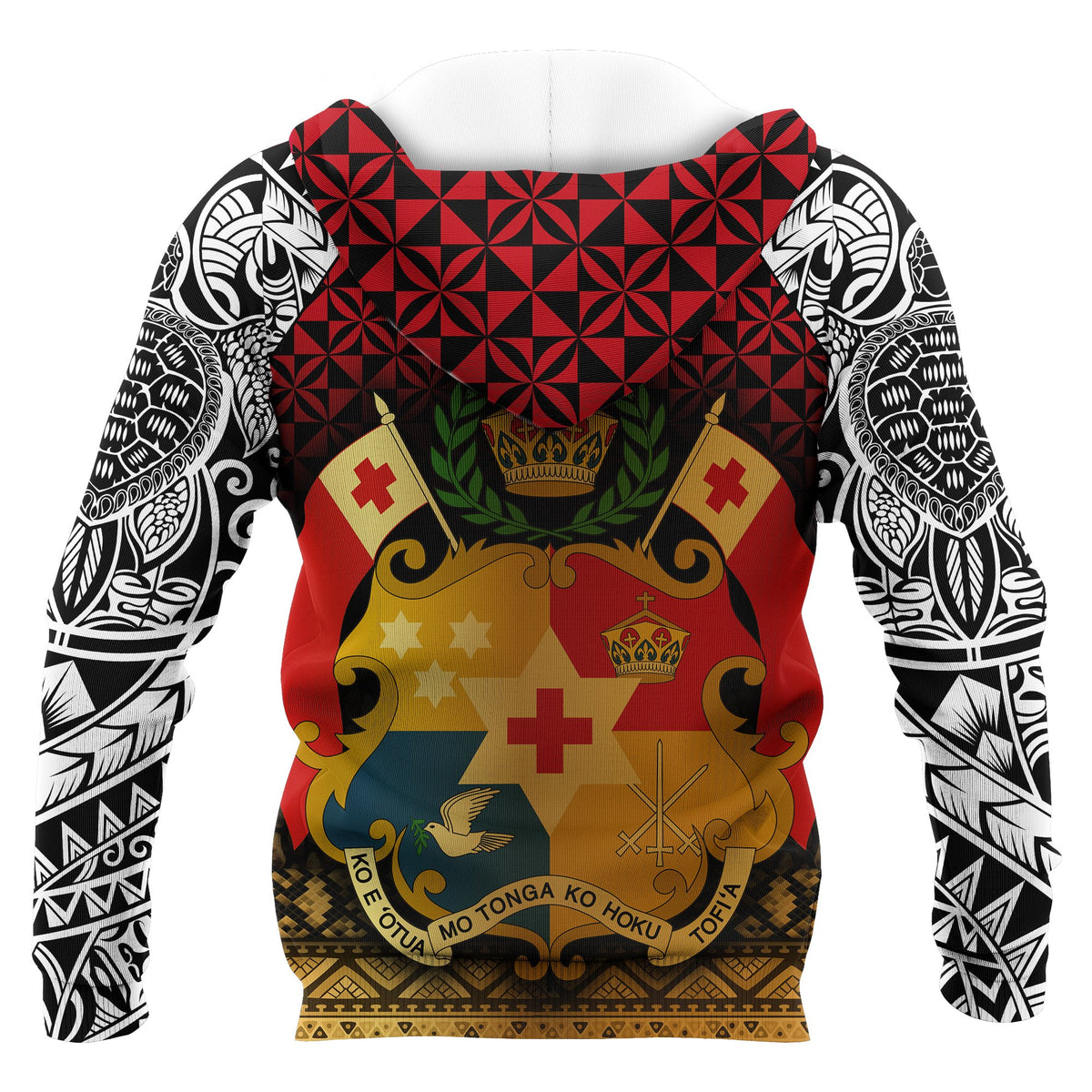 Tonga Kau Toa All Over Hoodie - Polynesian Pride