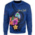 Guam Polynesian Custom Personalised Sweater - Floral With Seal Blue Unisex Blue - Polynesian Pride