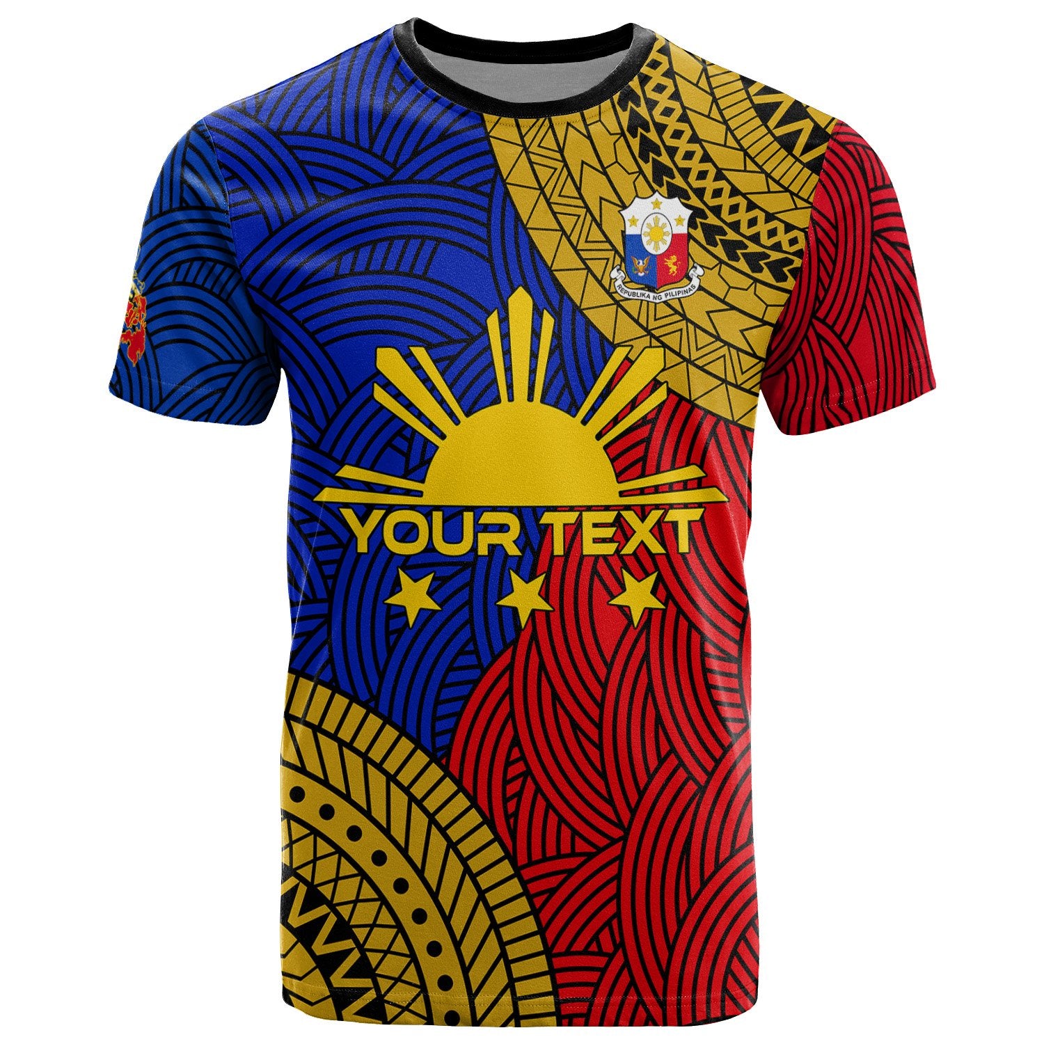 Philippines Custom T Shirt Philippines Spirit Unisex Blue - Polynesian Pride