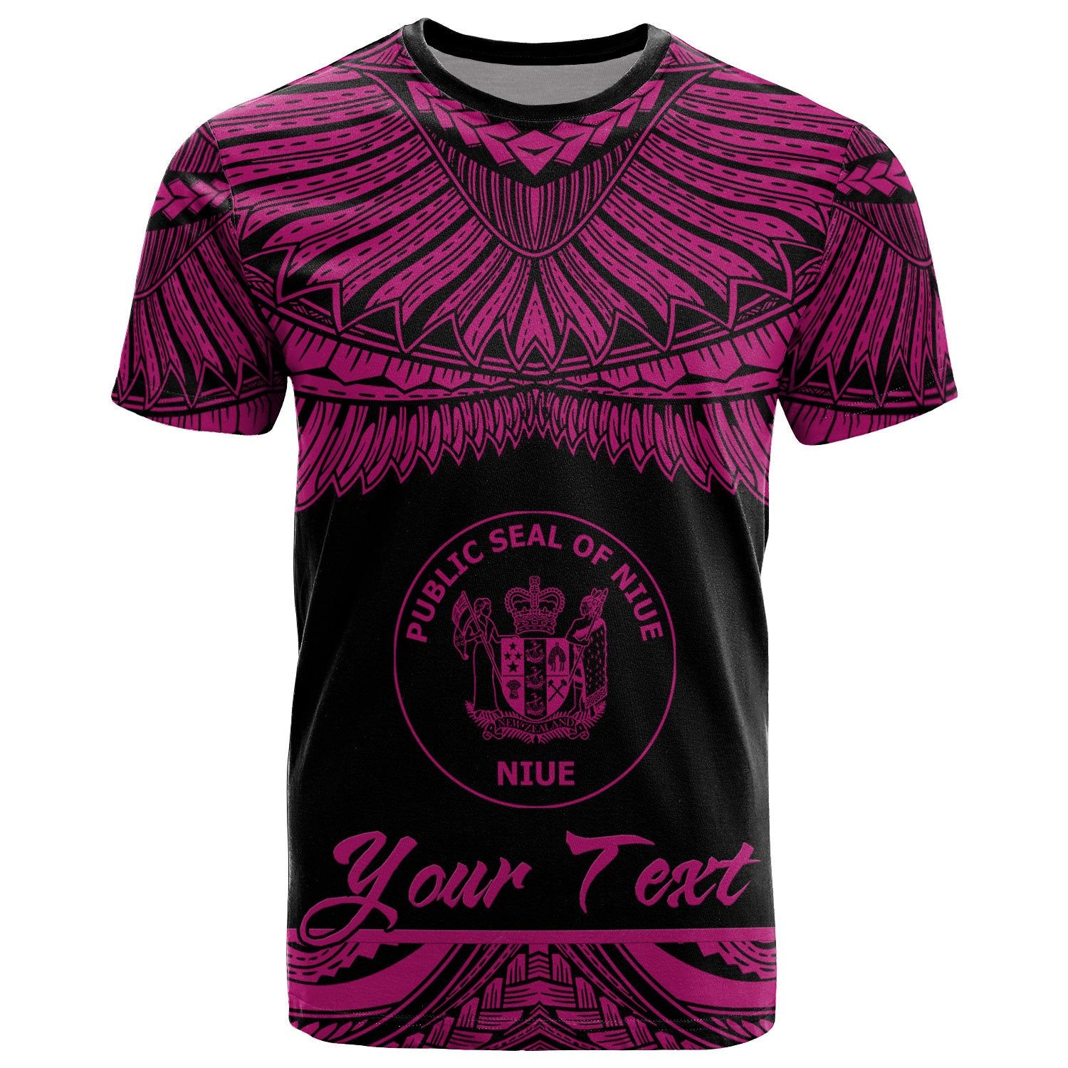 Niue Polynesian Custom T Shirt Niue Pride Pink Version Unisex Pink - Polynesian Pride