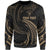 Niue Polynesian Custom Personalised Sweater - Gold Tribal Wave Unisex Gold - Polynesian Pride