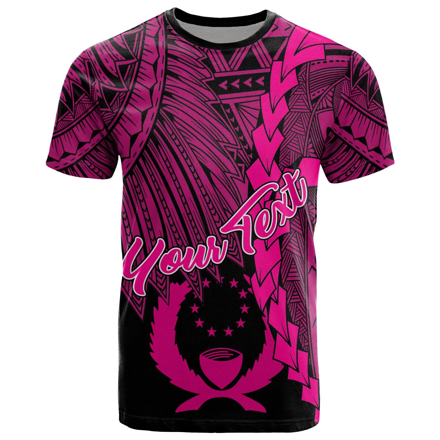 Pohnpei Polynesian Custom T Shirt Tribal Wave Tattoo Pink Unisex Pink - Polynesian Pride