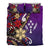 Kosrae Polynesian Bedding Set - Tribal Flower With Special Turtles Purple Color - Polynesian Pride