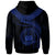 Polynesian Samoa Custom Zip up Hoodie Samoan Waves (Blue) - Polynesian Pride