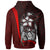 Polynesian Hawaii Custom Zip up Hoodie Red Turtle with Hook - Polynesian Pride