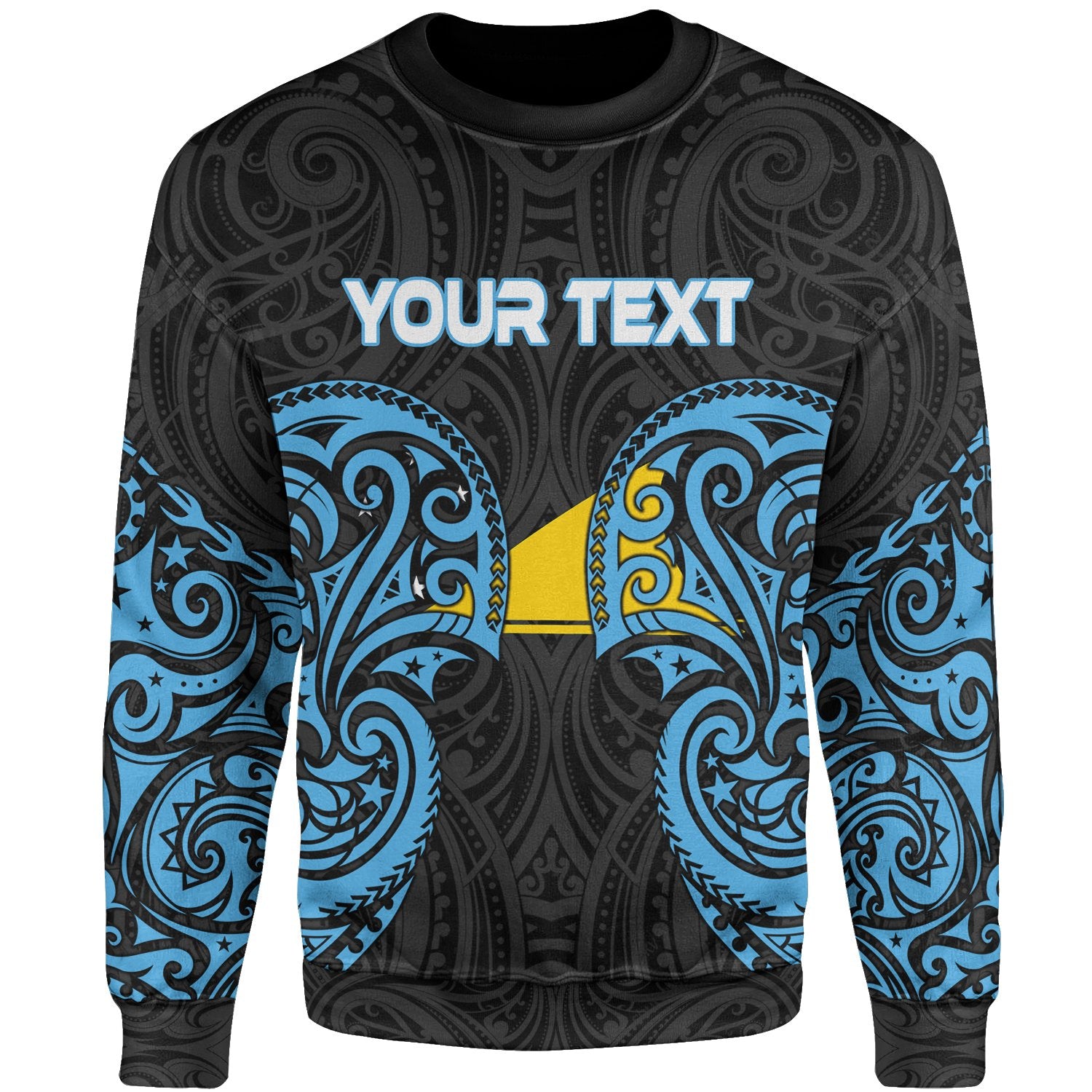 Tokelau Polynesian Custom Personalised Sweater - Spirit Style Blue Unisex Blue - Polynesian Pride