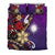 Marshall Islands Bedding Set - Tribal Flower With Special Turtles Purple Color - Polynesian Pride